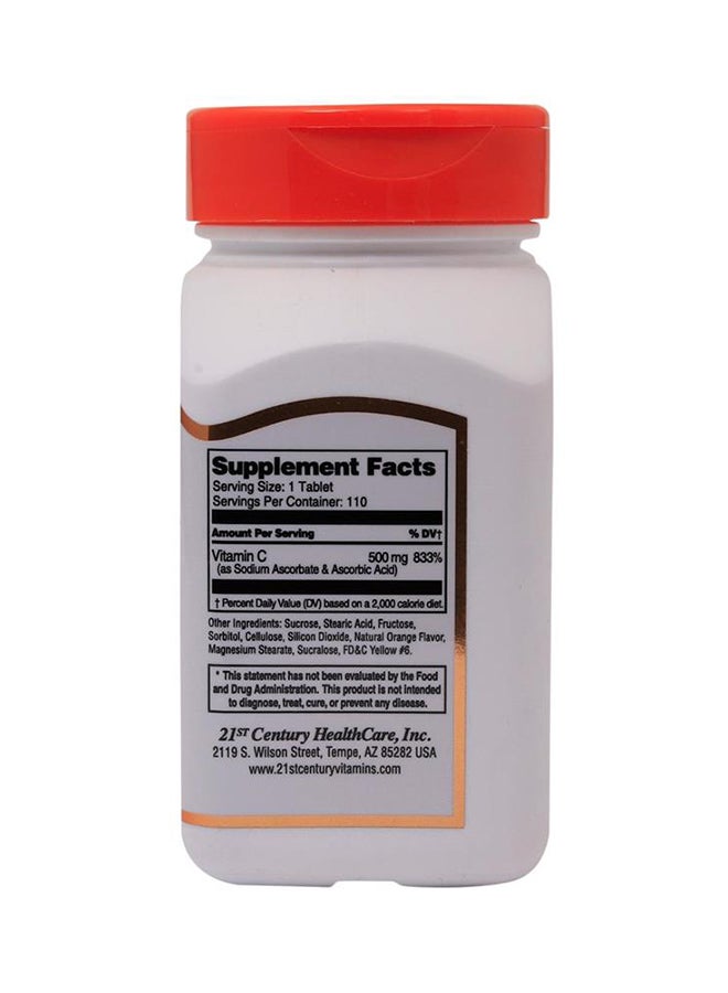 21st Century Vitamin C 500mg Orange 110 Chewables - Image 3